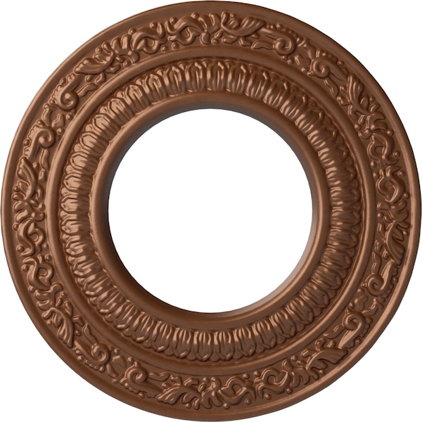 Ekena Millwork Andrea Ceiling Medallion (Fits Canopies up to 4 1/8"), 8 1/8"OD x 4 1/8"ID x 1/2"P, Polished Copper CM08ADPOS - main